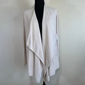 Barefoot Dreams Cozy Chic Lite Island Wrap Cardigan cream Women Size Small/Med